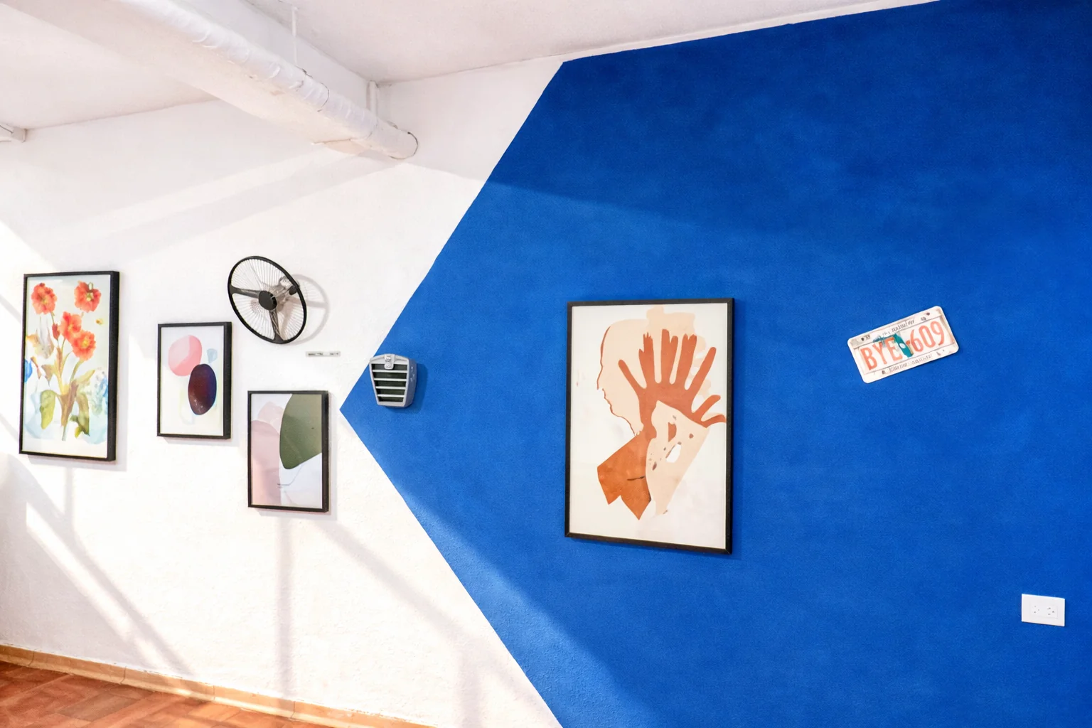 Decorative wall in the games room
